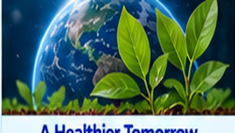 Earth and green leaves representing a healthier future